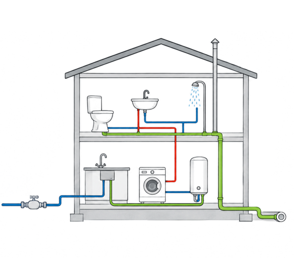 Funktionsprinzip Sanitärsysteme